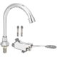 thumbnail image 1 of Stainless Steel Foot Pedal Faucet Set for Bathroom Sinks & Labs, Hands-Free Water Control System, 1 of 2