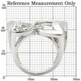thumbnail image 2 of Rhodium Brass Ring with AAA Grade CZ in Clear for Women Clear Stone Color Style 0W050 Size 9, 2 of 4