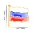 thumbnail image 4 of Rusia Bandera Símbolo Souvenir Ropa Gota Aceite Metal Pin, 4 of 4