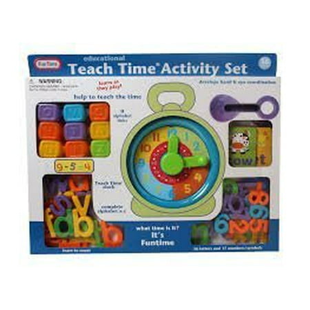 Teach Time Activity Set with Alphabet Clock, Blocks Learning Toy by Funtime