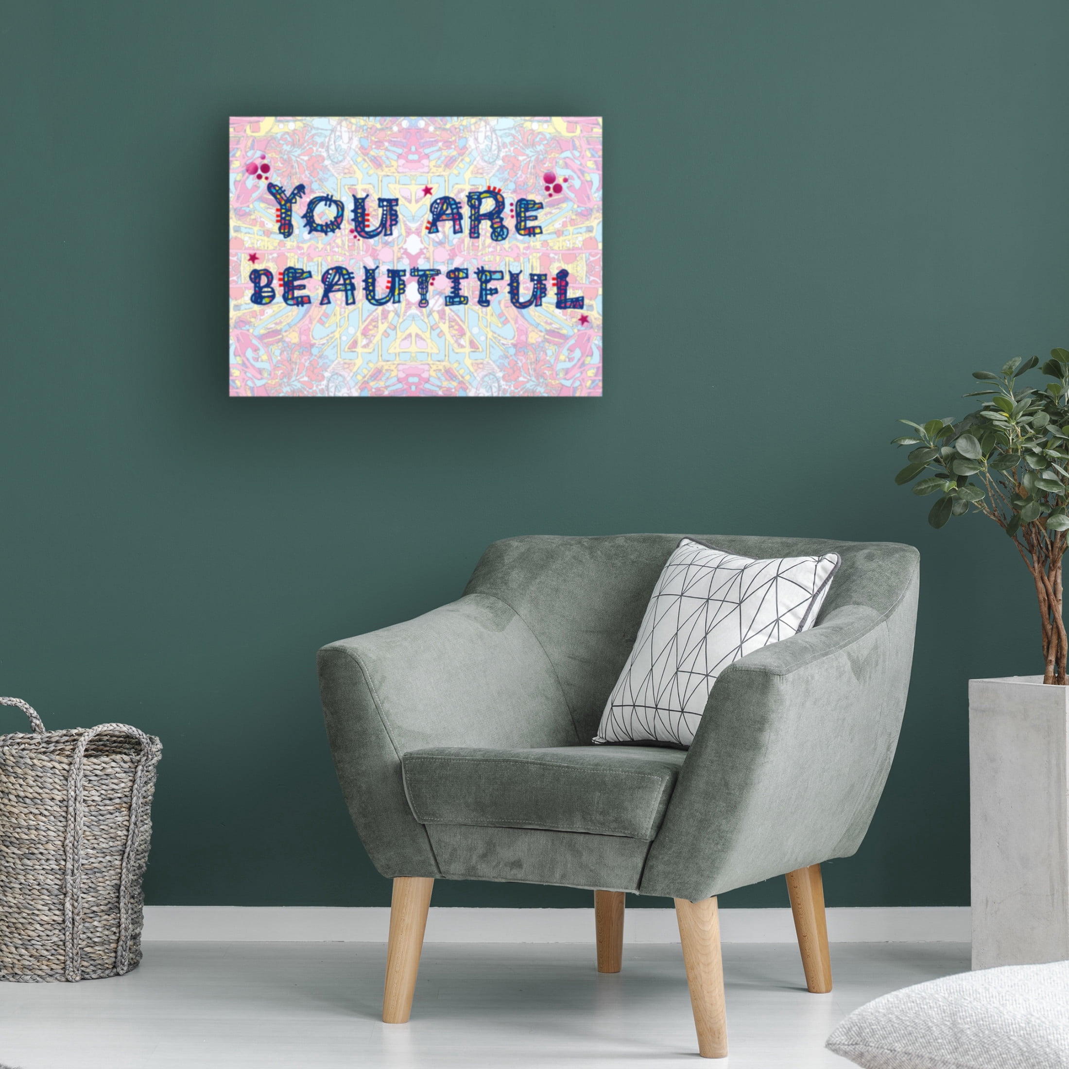 Canvas Wall Art - Dean Russo 'You Are Beautiful' Wall Art for Living Room, Bedroom, or Office Décor by Trademark Fine Art - 24 x 18 Inches
