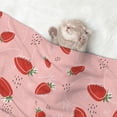 thumbnail image 2 of Rocae Cute Strawberry C for Pet Blanket Dog Blanket Cat Blanket Soft Sleep for Small Medium Pet-Small, 2 of 8