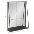 thumbnail image 6 of Kate and Laurel Lintz Metal Framed Mirror with Shelf, Gray 18x24, 6 of 10