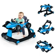 4-in-1 Foldable Activity Push Walker with Adjustable Height -Blue
