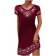 thumbnail image 1 of Vestidos Para Mujer Vestidos Casuales de Moda Cómodo Étnico Manga Corta Cuello Redondo Vestido Estampado Odeerbi  ODB167442, 1 of 8