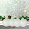 thumbnail image 5 of Glass Christmas Tree Ornaments - 80mm / 3.25" [4 Pieces] Designer Balls from Christmas By Krebs Seamless Hanging Holiday Decor (Porcelain White), 5 of 6