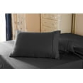 thumbnail image 2 of 1800 Series Brushed Microfiber 15 Inch Deep Pocket Three Quarter Size Sheet Set - Wrinkle, Fade, - Hypoallergenic - Solid Black, 2 of 6