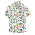 thumbnail image 3 of BiZtdJrK Sales For Today On Walmart Short Sleeve Button Down Men, 2025 Valentine's Day Clothes Fashion Graphic Dressy Turndown Collar T-Shirt Holiday Beach Blouses Multicolor 5XL, 3 of 6