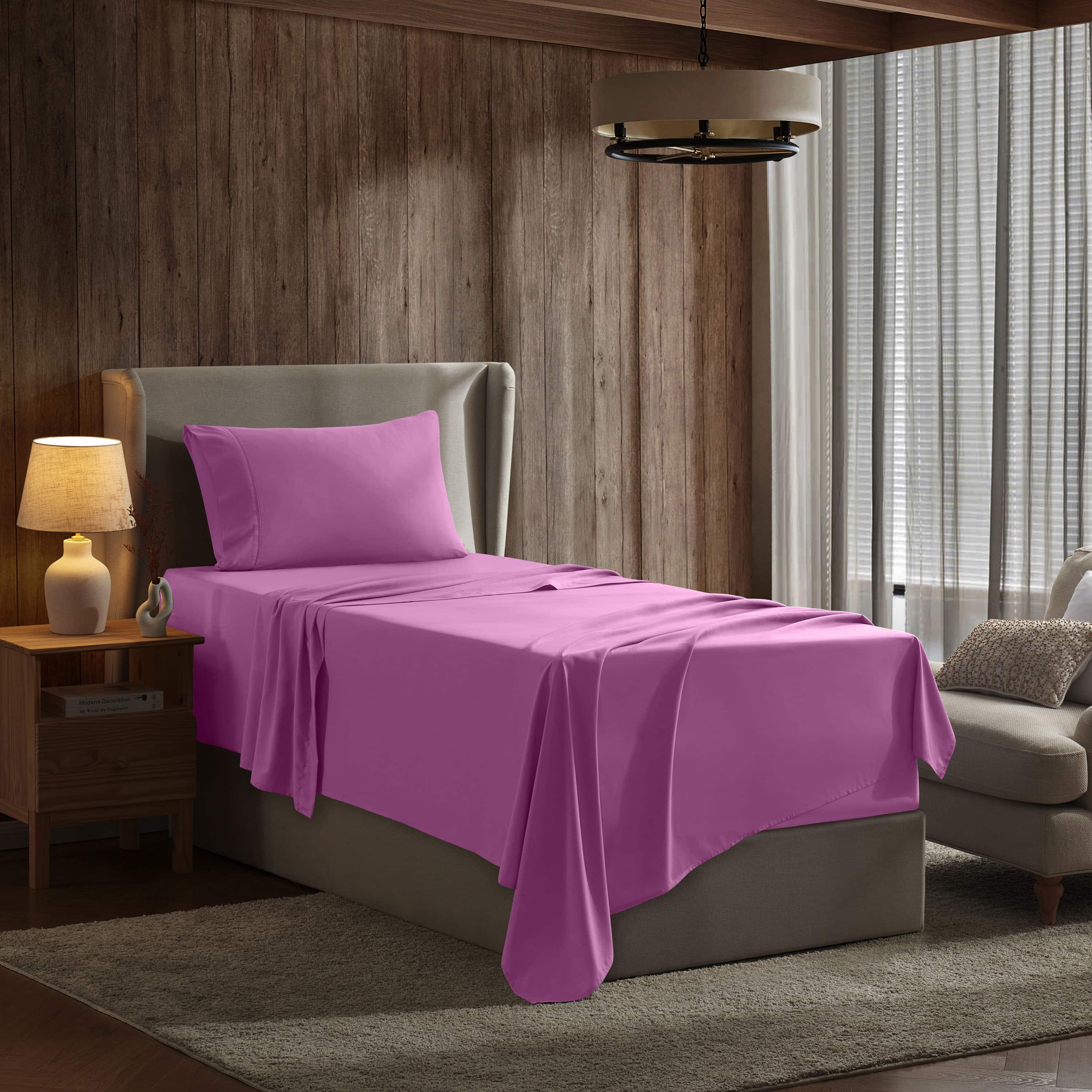 LammaLoe Extra Deep Pocket Twin Xl Sheets Set, 3 Piece, Fits 18"-24" Mattress, Breathable & Extra Soft Bed Sheets, Light Pink
