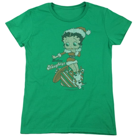 Betty Boop Define Naughty S/S Women's T-Shirt Kelly Green