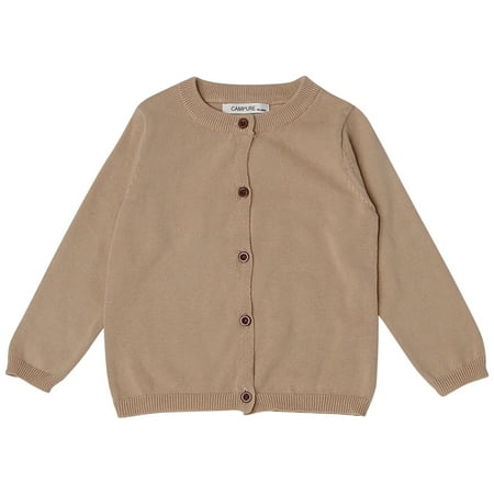

Konbeca Kids Winter Sweater Candy Color Cardigan for Infant Baby Children s Sweater Coat Autumn Warm Outwear Girls Boys Cute Jacket Christmas Gifts for Baby Khaki 2-3 Years