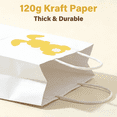 thumbnail image 4 of 20 Pack Easter Gift Bags , Easter Bunny Gift Bags, 120g Kraft Paper Stylish Handbags, 8.31"×6"×3.1" Holiday Gift Wrapping Bags, 4 of 7