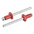 thumbnail image 1 of Unique Bargains Rivets Aveugles à Tête Ronde Plate en Aluminium de 4 Mm x 6 Mm, Pack de 100 Rouge, 1 of 5