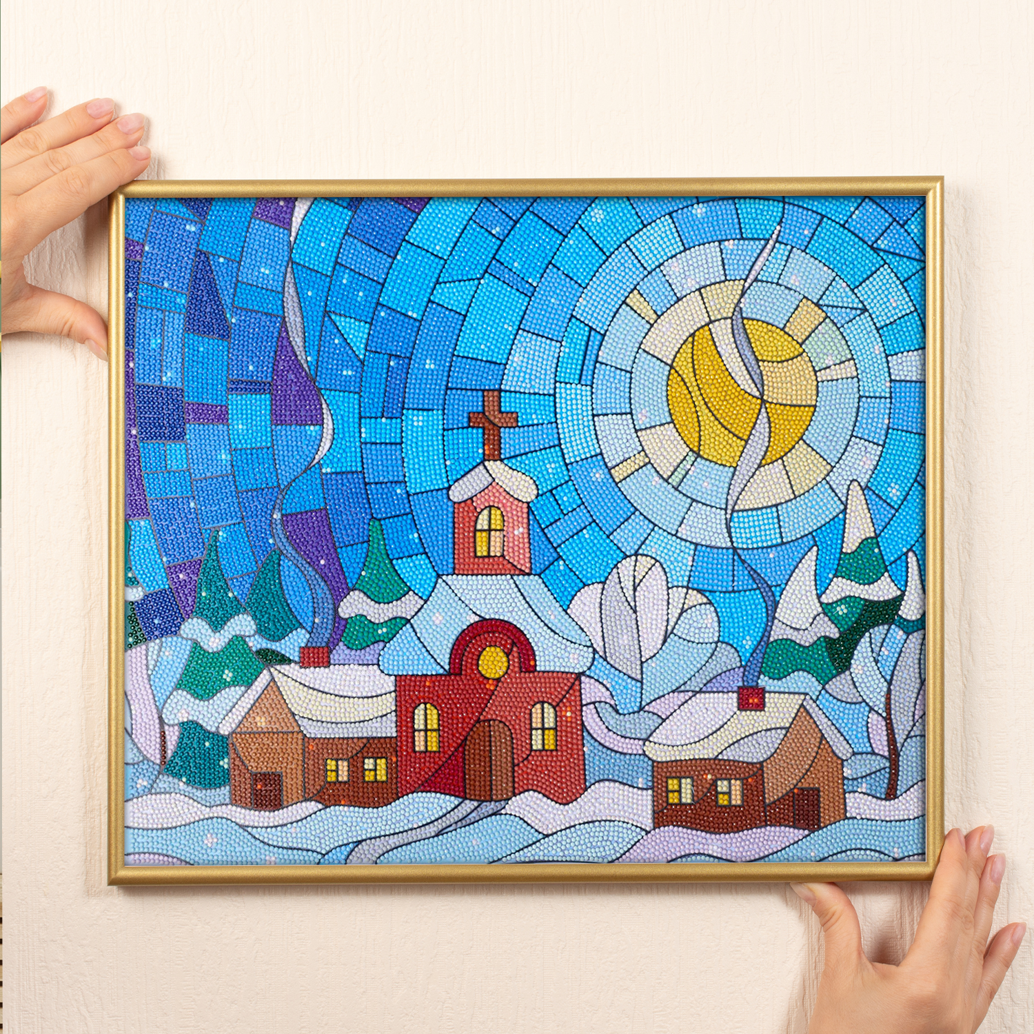 Diamond Art By Leisure Arts Diamond Painting Kits For Adults 16"X20" Advanced Stained Glass Village, Full Drill, Art Kits, Dimond Art, For Adults, Kit