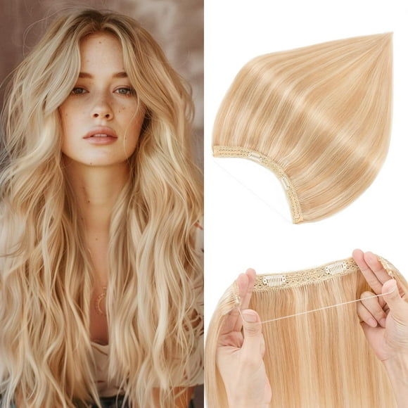 Extensiones de cabello Halo S-noilite, 100% cabello humano real, 55 g/30 cm