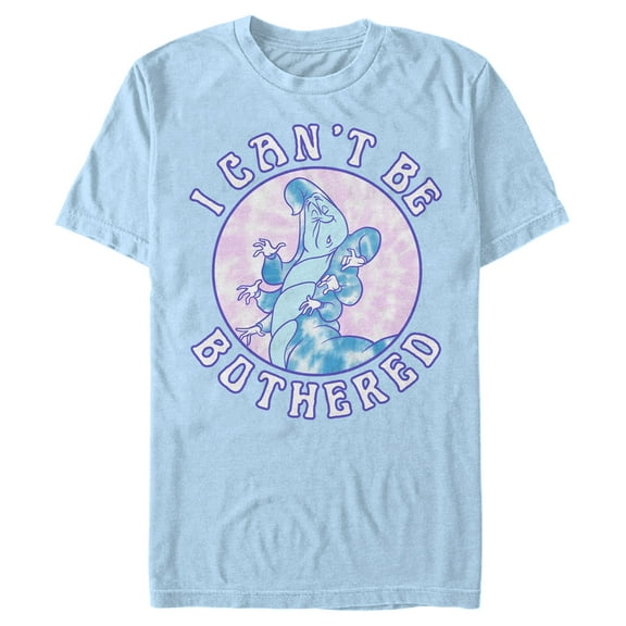 Men's Alice in Wonderland I Can't Be Bothered Says Absolem Graphic Tee Light Blue X Large