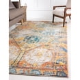 thumbnail image 7 of Unique Loom Causeway Monterey Rug Beige/Blue 5' 1" x 8' Rectangle Medallion Bohemian Perfect For Living Room Bed Room Dining Room Office, 7 of 7