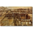 thumbnail image 1 of Ceramic Tile Mural-Vincent Van Gogh City Painting 105. 21.25" w x 12.75" h using (15) 4.25 x 4.25 ceramic tiles, 1 of 3