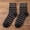 Brown, variant on Women's 1PC Striped Knit Crew Socks Comfortable Thick Ribbed Cuff Mid Calf Socks for Casual Work and Daily Wear