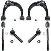 Detroit Axle - Front Upper Control Arms Inner Outer Tie Rods Replacement for 2003-2009 Lexus GX470 - [2003-2009 Toyota 4Runner] - 2007-2009 FJ Cruiser - 6pc Set