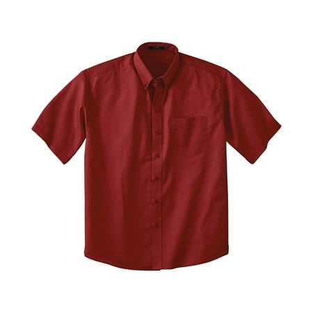 - Ash City Men's Short Sleeve Shirt With Teflon Button Down 87023 Crimson Medium
