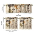 thumbnail image 5 of Cozy Forest Mushroom Curtains 3pcs Set 27.5x24in, Polyester Botanical Tier Panels and Valance, Rustic Kitchen Window Treatment for Fall and Thanksgiving, 5 of 5
