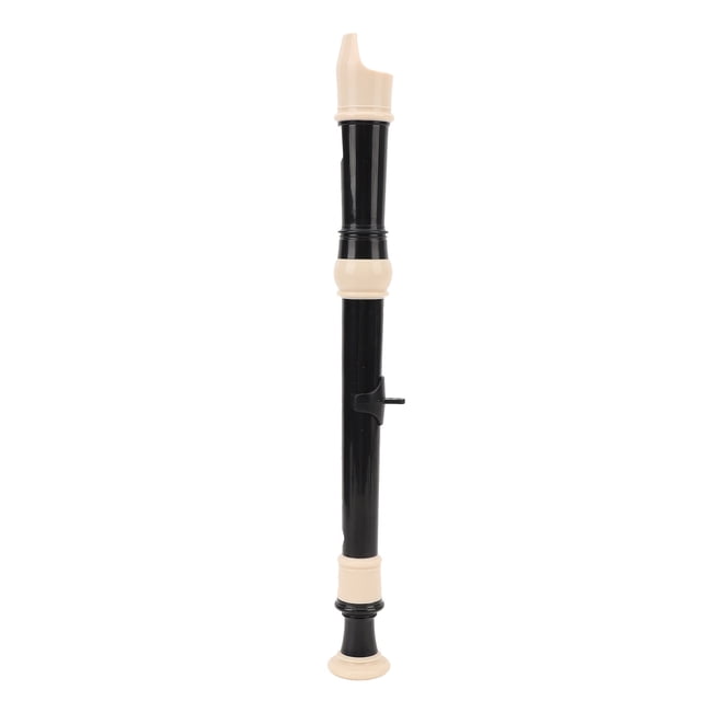 8 Hole Soprano Recorder Instrument German Style C Key Flute ABS Detachable Design Exquisite Craftsmanship Comfortable Playability Convenient Storage Black with Protective Case for