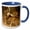 Blue/White, variant on 3drose, Gray Wolf Wildlife at the Arizona-sonora Desert Museum - Us03 Kwi0027 - Kymri Wilt, 11oz Two-tone Red Mug