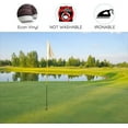 thumbnail image 3 of 7 x 7 ft Golf Course Backdrop Golf Flag Green Mountain Forest Trees Grass Lawn Background lue Sky White Clouds Green Lawn Photography Backdrops Birthday Party Decor Banner Supplies Photo Booth Props, 3 of 3