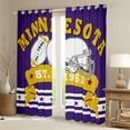 thumbnail image 2 of Football Sports Lovers Curtains & Drapes American Football City Curtains, Football Teams 30%-50% Blackout Curtains Adults 3D Rugby Game Window Curtains 52''Wx84''L (Minnesota), 2 of 6
