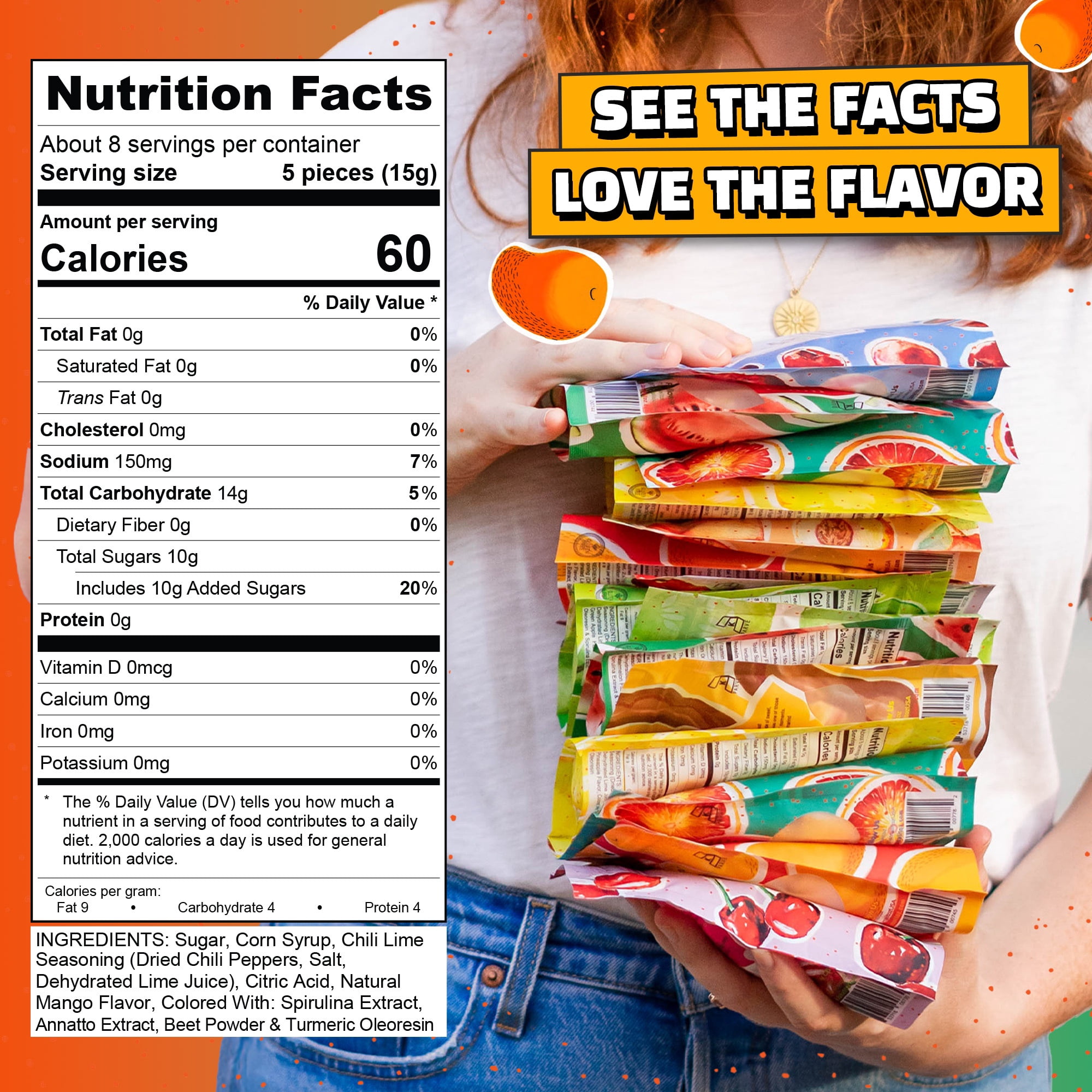 Tamalitoz Lip-Smacking Mango – Spicy Mango Mexican Hard Candy Filled with Chile, Lime & Sea Salt – Handcrafted Fruit Candy, Gluten-Free, Kosher, No Artificial Colors, 8 Bags – 4oz Each