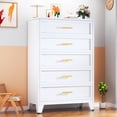 thumbnail image 3 of Metal 5 Dresser Chest of Drawers for Bedroom Black White, 3 of 6