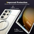 thumbnail image 7 of Case for Samsung Galaxy S23 Ultra with 360° Rotatable  Ring Stand Translucent Case for S23 Ultra 6.8" [Compatible with Magsafe], Clear, 7 of 7