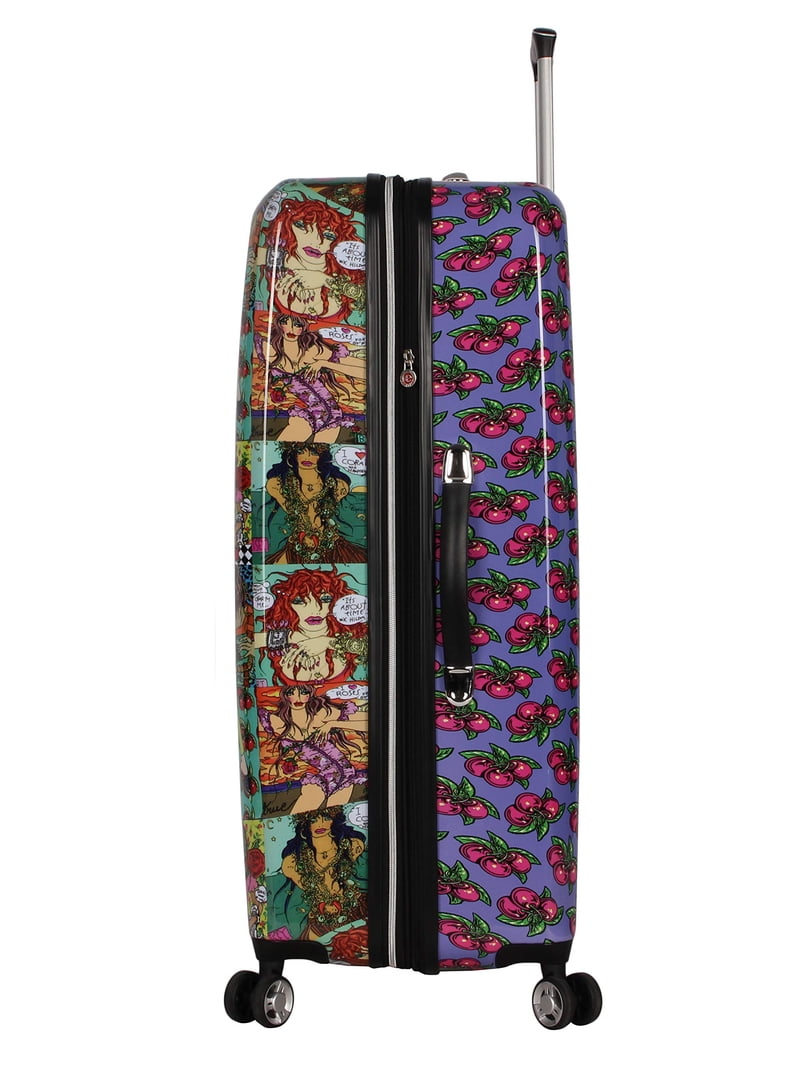 Betsey Johnson キャリーケース トラ柄 Betsey Johnson 30” Girls Print Checked Luggage Set, Multicolor