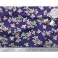 thumbnail image 2 of Soimoi Tissu en Georgette de Polyester Feuilles, et Tissu Imprimé Floral Rose 1 Yard 42 Pouces de Large, 2 of 3