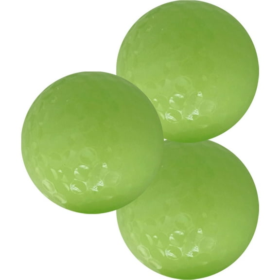 GAXIRE UV Charging Golf Balls Glowing Golfing Balls Light Green 3pcs