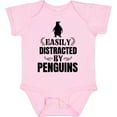 thumbnail image 3 of Inktastic Easily Distracted by Penguins Boys or Girls Baby Bodysuit, 3 of 5