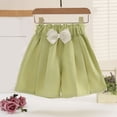 thumbnail image 2 of LIJCC Girls Ruffled Casual Shorts Summer Loose Casual Elastic Waist Wide Leg Bow Versatile Shorts, 2 of 7