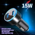 thumbnail image 2 of Portable Car Phone Charger Fast Charging Car Charger Adapter For Mobile Phone USB Dual Ports Car Accessories Blue, 2 of 6