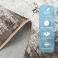 thumbnail image 3 of Area Rug 8x10 Modern Abstract Rug for Living Room, Thin Washable Carpet with Non Slip TPR Backing, Soft Non Shedding Indoor Mat, Low Pile Foldable Floor Covering for Bedroom, Coffee, 3 of 8