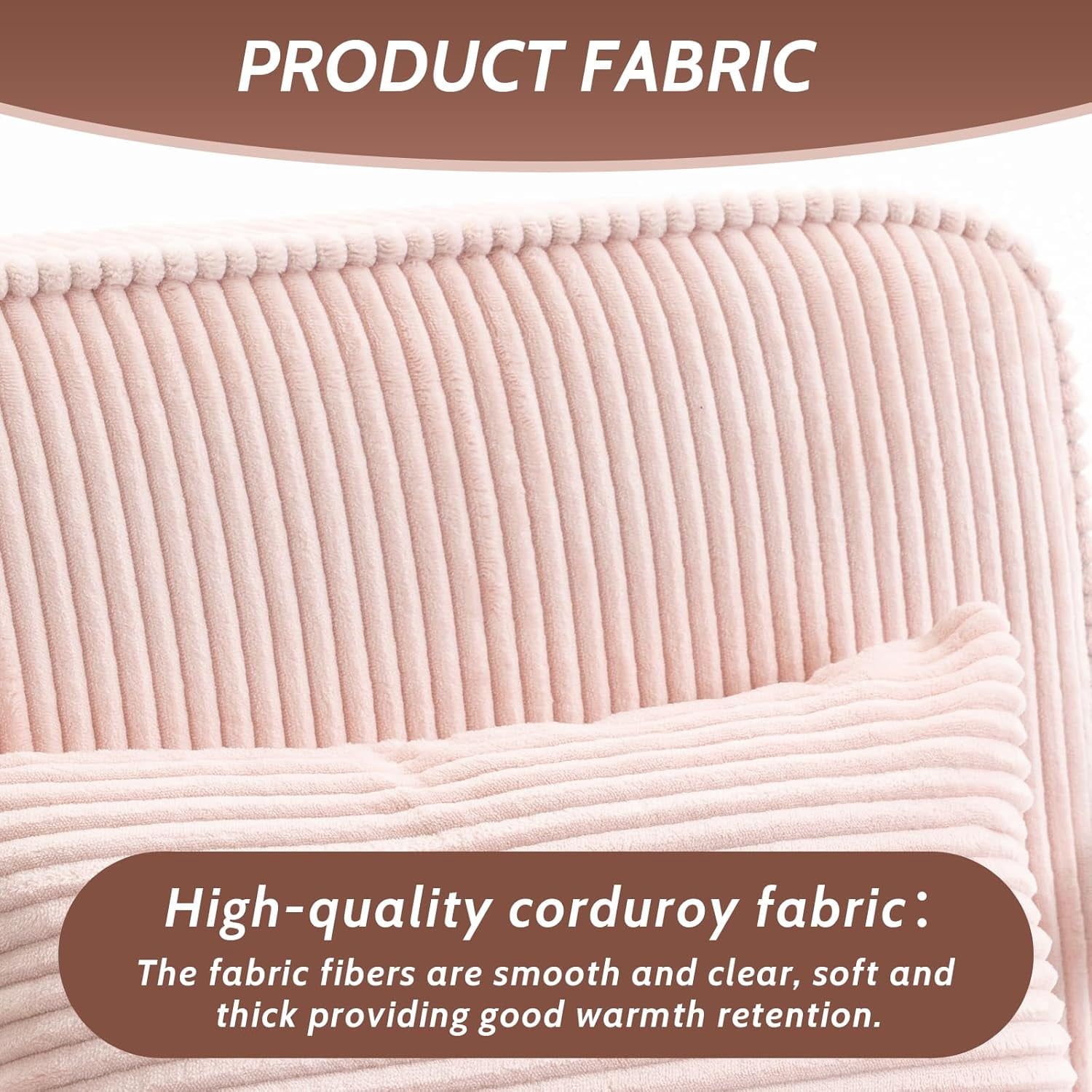 MOONMISS Accent Chair with Hidden Storage, Armchair with Solid Wood Frame, Corduroy Fabric Accent Chair for Living Room,Pink