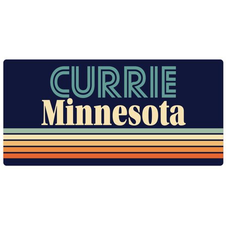 Currie Minnesota 5 x 2.5-Inch Vinyl Decal Sticker Retro Design