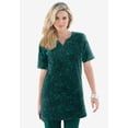 thumbnail image 2 of Roaman's Women's Plus Size Soft Knit Print Tunic With Notch Neckline, 2 of 3