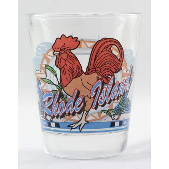 Rhode Island 3 View Shot Glass