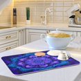 thumbnail image 6 of Dish Drying Mat for Kitchen Counter | Reversible, Super Absorbent & Hanging | 16x18 / 18x24 Inch (S/M)，A Purple and Blue Patterned, 6 of 8