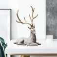 thumbnail image 4 of Creative Reindeer Ornaments Light Luxury Collectible Modern Deer Decoration for Living Room Window Xmas Gifts Furnishings Figurine Statue Sitting Coffee, 4 of 9