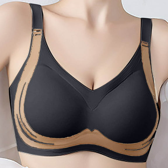 Push Up Bras for Women No Underwire Stretch Comfort Bra for Everyday Lightly Lined Smoothing Beauty Back Bralettes