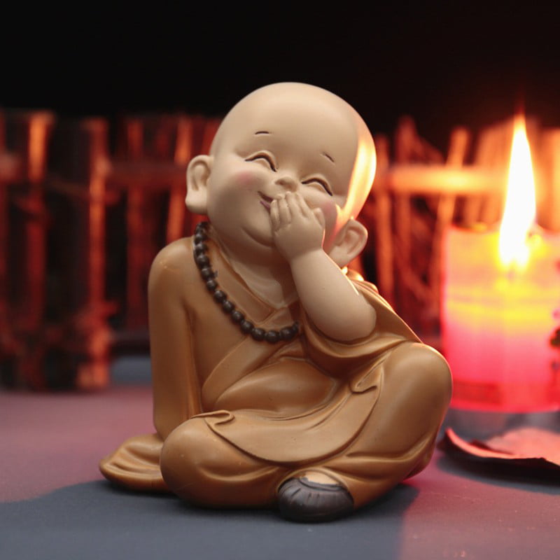 12-Pack Miniature PVC Meditation Monk Micro Landscape Bonsai Dollhouse Decor 