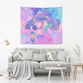 thumbnail image 6 of Magic Mushrooms Tapestry Wall Hanging Tapestries Happy Colorful Hippie Psychedelic Art Polyester Carpet Wall Decorative for Living Room Bedroom 60x40inch, 6 of 7