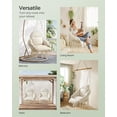 thumbnail image 7 of Hammock Chair with Large, Thick Cushion, Boho Swing Chair for Bedroom, Patio, Balcony, Garden, Holds up to 264 lb, Accessories Included, Cream White, 7 of 7